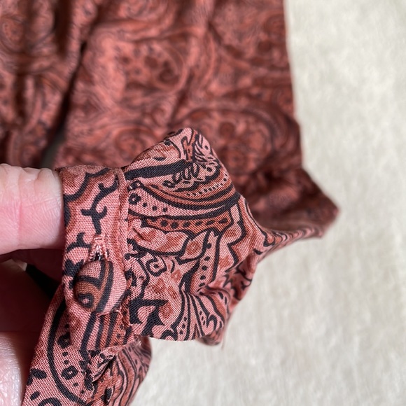 Lucky Brand rusty/ pink paisley dress size xs - Picture 5 of 7